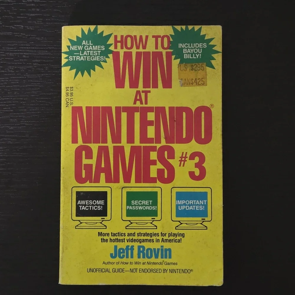 Vintage 1990 How to Win at Nintendo Games #3 Jeff Rovin Paperback Good Condition